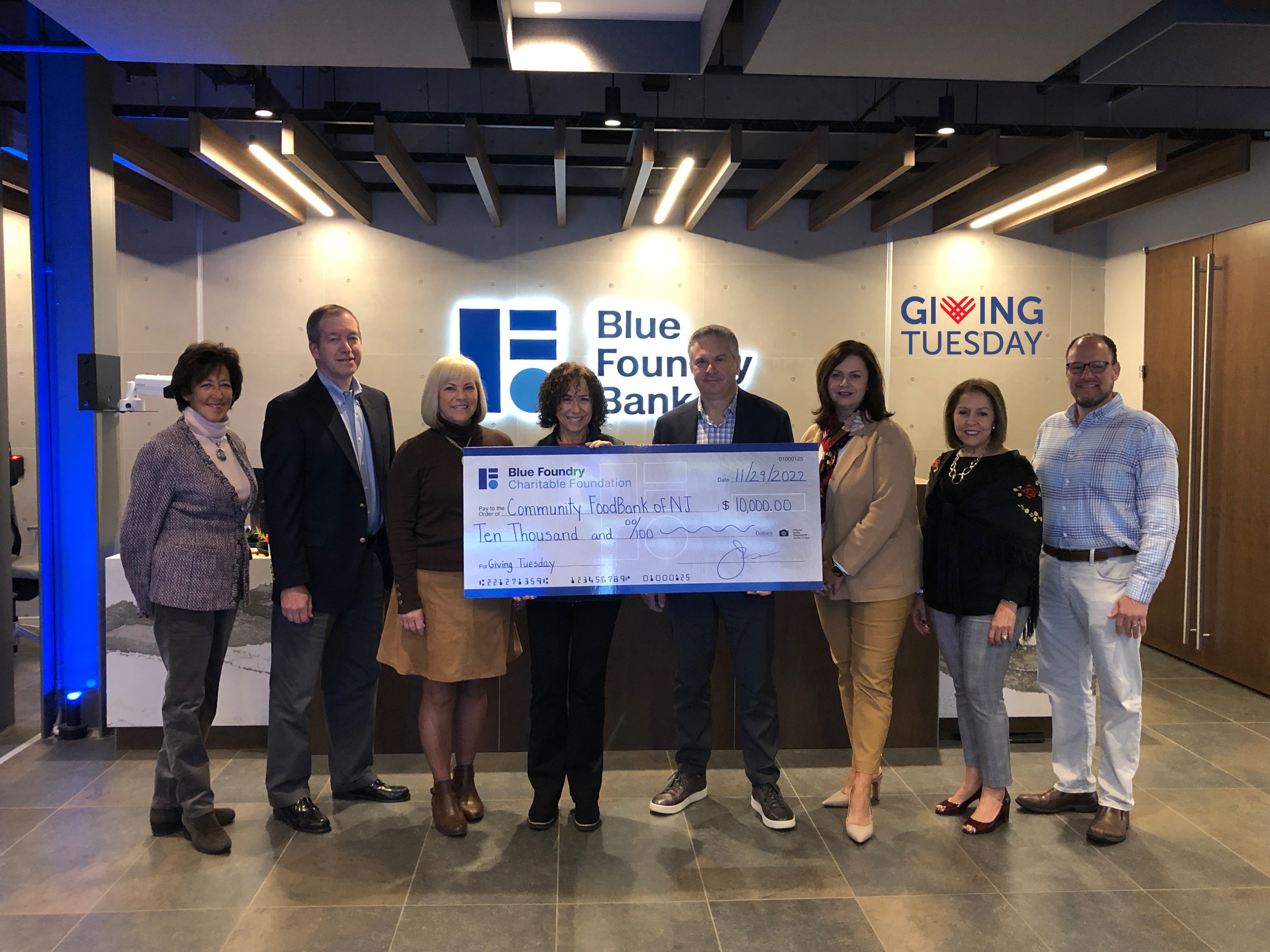 In Honor of Giving Tuesday, Blue Foundry Charitable Foundation Donates $60,000 Towards Fighting Food Insecurity in New Jersey